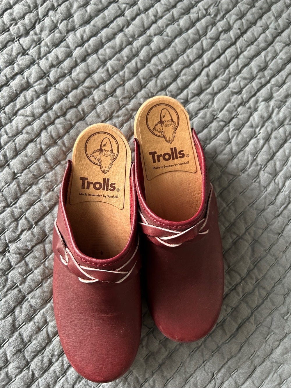 Trolls by Samhall Swedish Clogs Burgundy size 37 - Picture 6 of 7